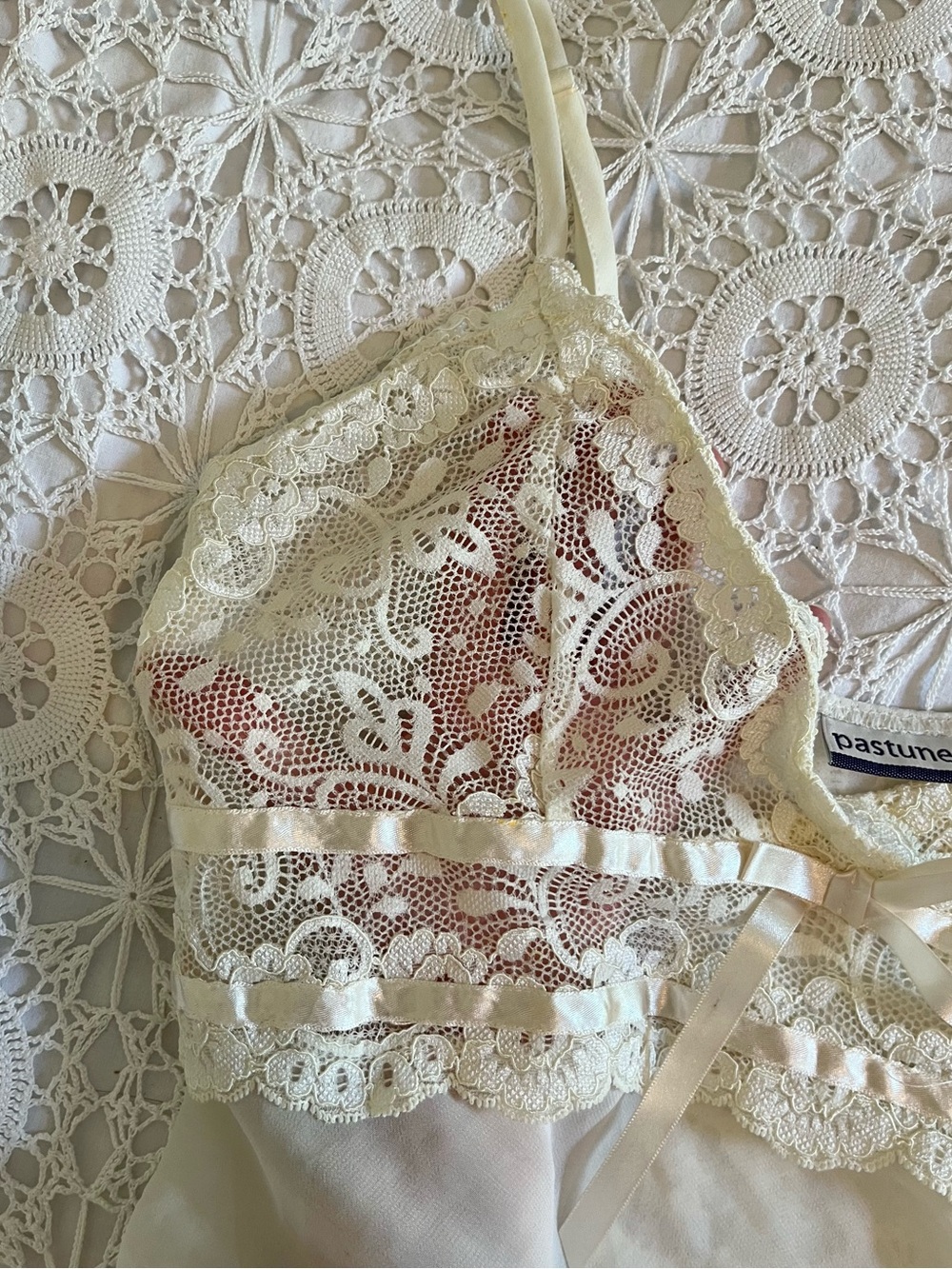 Y2k vintage babydoll sheer lace tank top - Picture 7 of 9